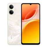 Front and back view of Vivo Y05 smartphone showing its punch-hole display and modern camera module design on a clean white background.