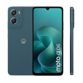 Motorola Moto G06 smartphone , showing front, back, and side views on a white background
