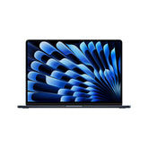 Front view of open Apple MacBook Air 15.3-inch M3 laptop, showing Liquid Retina display and spacious backlit keyboard.
