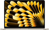 Open Apple MacBook Air 13.6" M5 laptop front view, highlighting the ultra-thin design and vibrant screen display.