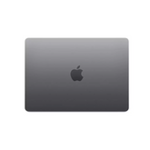 Rear view of closed Apple MacBook Air 13.6-inch M2 laptop, showing the Centered Apple logo on premium aluminum lid.