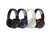 Side view of Beats Studio Pro wireless headphones, showcasing the sleek matte finish, cushioned ear cup, and iconic logo.