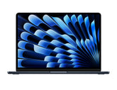 Front shot of open 15-inch MacBook Air M5 laptop, displaying the ultra-thin aluminum enclosure and vibrant desktop wallpaper.