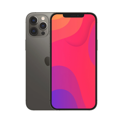 Front and back view of a used Apple iPhone 12 Pro in excellent condition, showcasing the scratch-free Ceramic Shield front glass and the premium matte frosted glass rear panel.